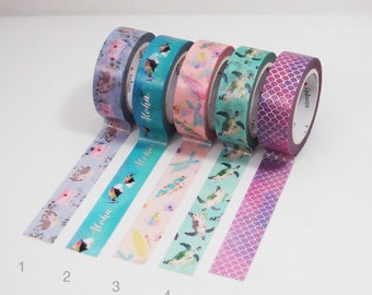 Simply Gilded Hawaii, Happy Mail, Mermaid Washi 20" Samples for Planner, Pascua, Graduación, Cumpleaños – SG8