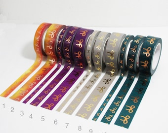 Simplemente dorado otoño, ciruela, gris suave, verde azulado profundo Washi 24" muestras para planificador, Pascua, graduación, cumpleaños – SG5