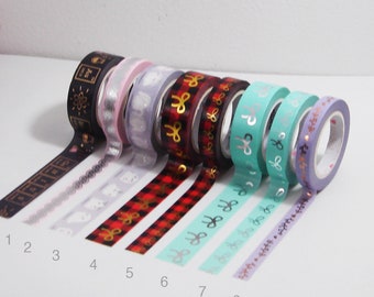 Simply Gilded School, Buffalo Plaid, Robin's Egg Bow Washi 24" Samples for Planner, Easter, Graduation, Birthday