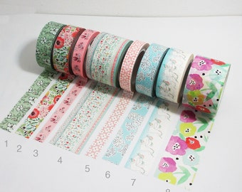 The Planner Society Floral, Spring, Summer Washi 24" Samples for Planner, Easter, Graduation, Birthday