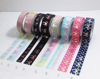 Lunares simplemente dorados, Rainbow Ombre Bow Washi 24" Muestras para planificador, Pascua, Graduación, Cumpleaños