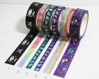 Fox y Cactus Space Washi 24" Muestras para Planificador, Pascua, Graduación, Cumpleaños