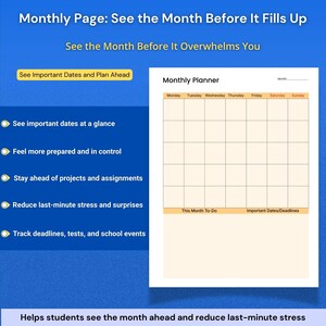 ADHD Student Planner Bundle for Middle and High School | Daily, Weekly, Homework & Assignment Printables image 5