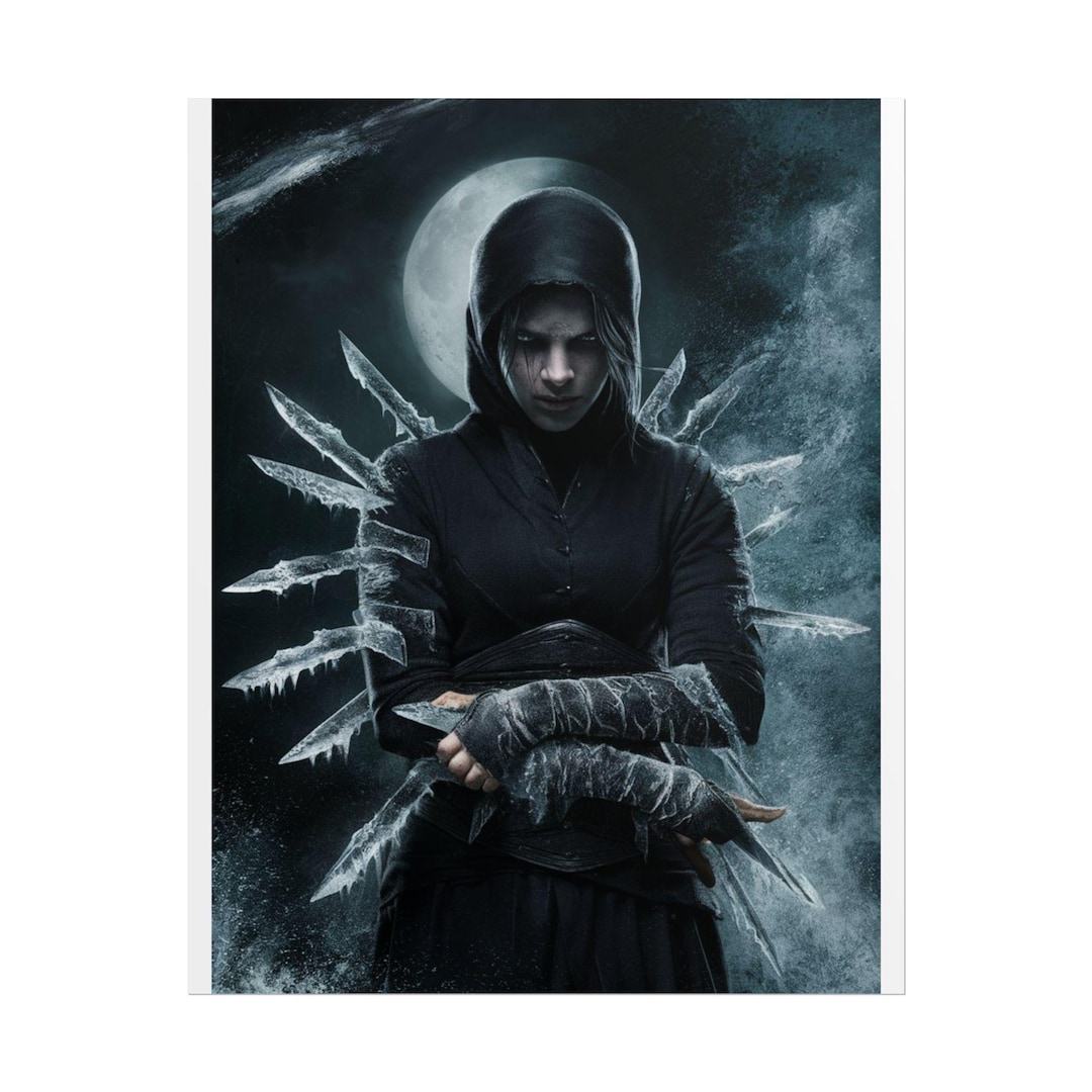 Mystical Ice Queen Rolled Posters, Fantasy Wall Art, Ice Princess Print ...