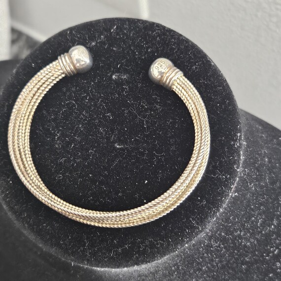 925 Cable twisted cuff bracelet - image 8