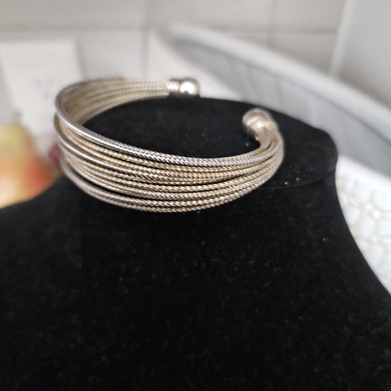 925 Cable twisted cuff bracelet - image 4