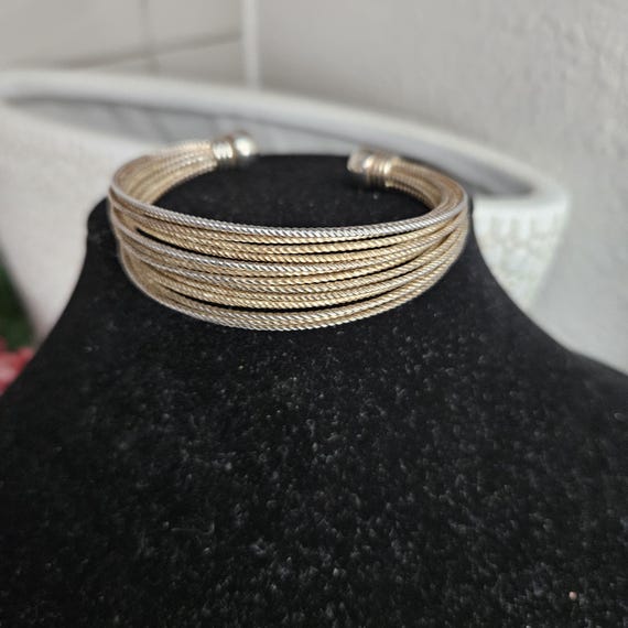925 Cable twisted cuff bracelet - image 1