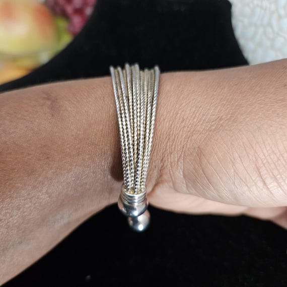 925 Cable twisted cuff bracelet - image 5