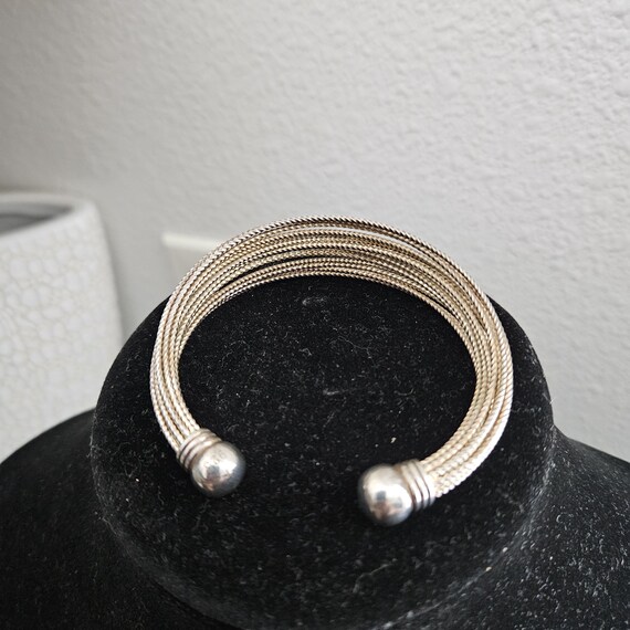 925 Cable twisted cuff bracelet - image 7