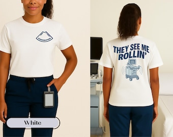 They See Me Rollin Ultrasound Sonographer Shirt, Medical Imaging Tech Tee, Radiology Apparel, Healthcare Worker Gift, Comfort Colors Tee