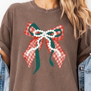 Gingham Festive Design Cozy Season PNG Mommy and Me Shirt Xmas Shirt