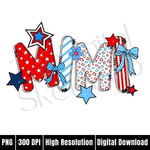 Doodle Mimi American PNG, Abuela Patriótica PNG, Camiseta Mimi del 4 de julio PNG, Diseño Americana, Bandera Americana de Estrella Preppy PNG, Día de los Caídos