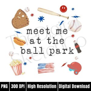 Camiseta de beisebol Meet Me at the Ball Park PNG Doodle da temporada de beisebol Mama retrô feminina PNG Camiseta de beisebol coquete mãe esportiva png