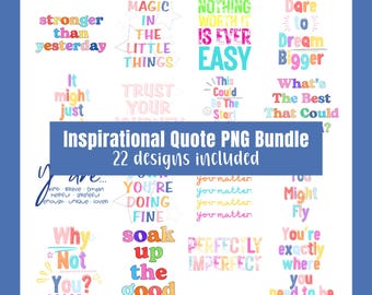 Trending Positivität PNG Bundle Minimalistische Mentale Gesundheit Tshirt PNG Inspirierende Zitat Preppy Selbstliebe, was das Beste ist, das passieren könnte
