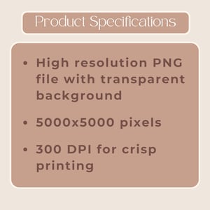 Puede incluir: Especificaciones del producto para un archivo de imagen digital. La imagen es un archivo PNG de alta resoluci&oacute;n con un fondo transparente. La imagen tiene 5000 x 5000 p&iacute;xeles y una resoluci&oacute;n de 300 DPI para una impresi&oacute;n n&iacute;tida.