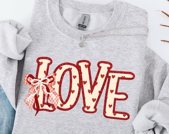 Liebe Valentines PNG Rot Gingham Bogen Grandmillennial Perle Band Kokette Clipart Karo Preppy Herz Shirt Design Retro Heller Frühling