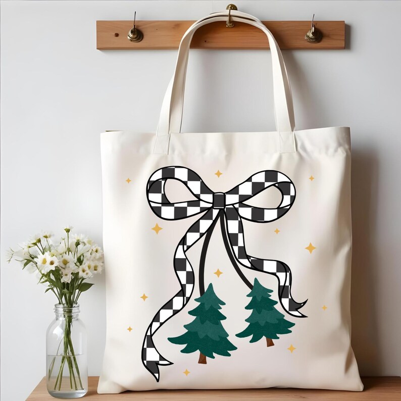 PNG Retro Holiday on cream tote bag