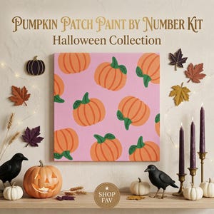 Kit per dipingere con i numeri a tema zucche, kit fai da te per Halloween, regalo per la stagione spettrale