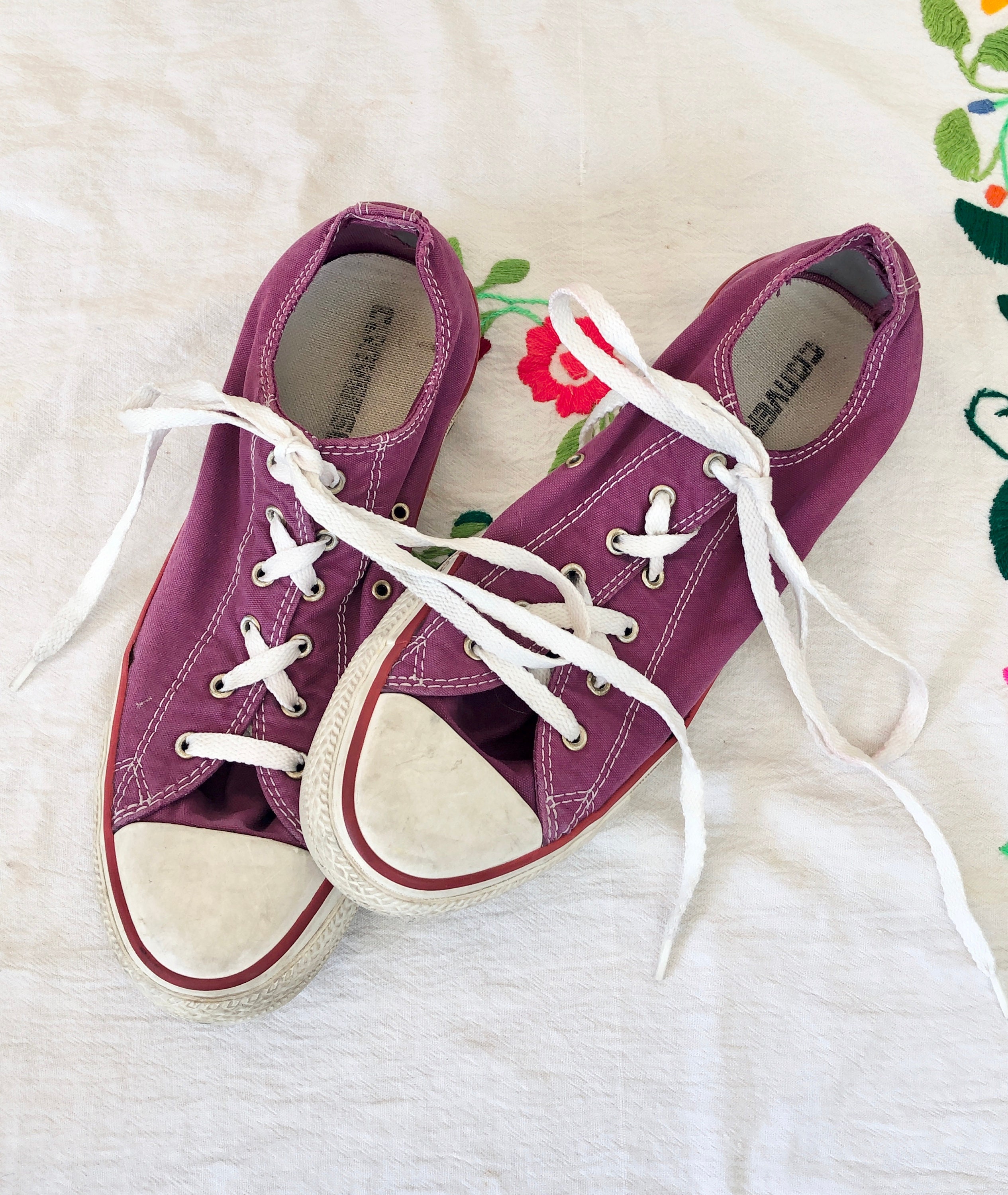 purple converse womens size 8