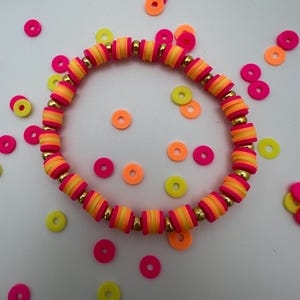 sunset dream clay bead bracelet