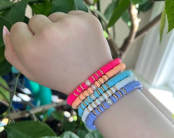 pulseira de contas de argila da corrida do ouro