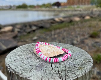 pulseira de contas de argila de açúcar de melancia