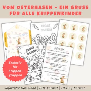 Osterbrief vom Osterhasen für Krippengruppe – liebevolle Hasenpost zum Vorlesen • PDF zum Ausdrucken • für Kita, Krippe & Kleinkinder