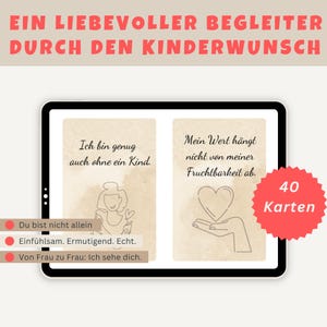 40 Affirmationskarten Kinderwunsch– Einfühlsame Begleitung für deine Wunschreise | PDF Download zum Ausdrucken | Achtsamkeit & Hoffnung