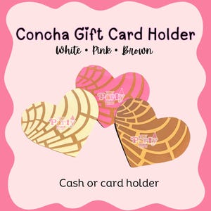 Handmade Concha Heart Gift Card or Cash Holder | Beautiful Layered Cardstock Perfect For Gift Giving