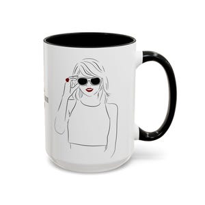 Taylor Reputation Snake Accent Coffee Mug Swiftie — Pop Star Illustration 15oz image 4