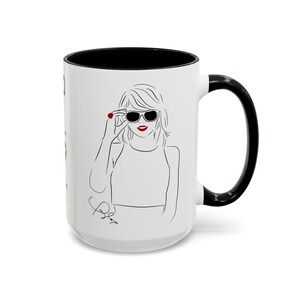 Taylor Swiftie Coffee Mug — Minimalist Taylor Silhouette Tea/Latte Cup, Fan Gift