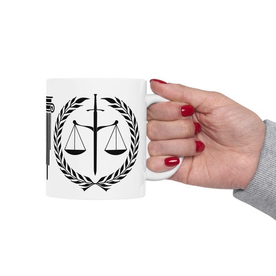 Tazza Umoristica Avvocato - I Put The Cute In Prosecute, Regalo Perfetto Per Laurea In Giurisprudenza - Foto 6