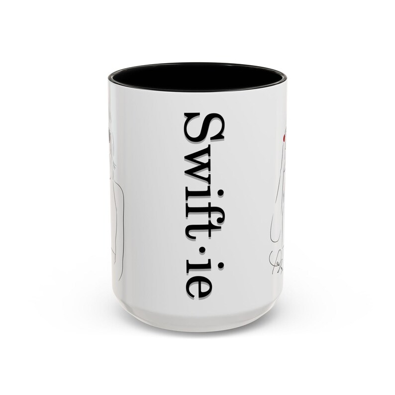 Taylor Swiftie Coffee Mug — Minimalist Taylor Silhouette Tea/Latte Cup, Fan Gift