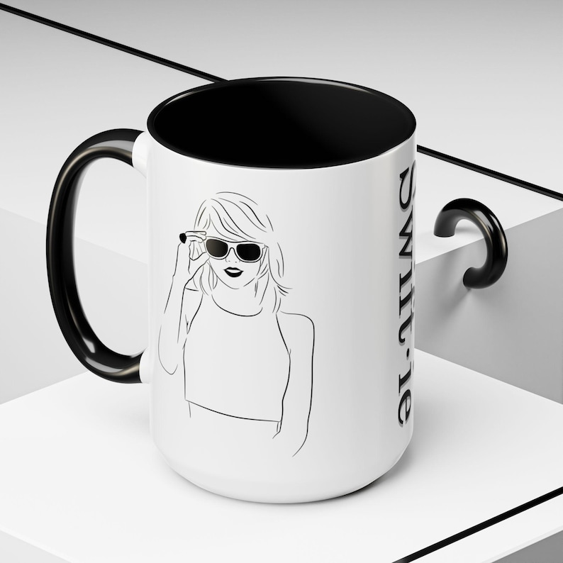 Taylor Swiftie Coffee Mug — Minimalist Taylor Silhouette Tea/Latte Cup, Fan Gift