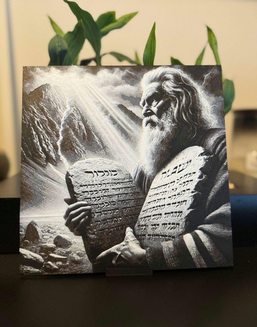 Moses 10 Commandments Texture Art Hueforge - Etsy