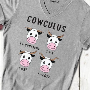 Cowculus Funny Math Shirt, Math Teacher Gift, Math Men&#39;s Women&#39;s Shirt, Geometry Teacher Gift, Nerdy Shirt, Funny Science Shirt, Math Lover