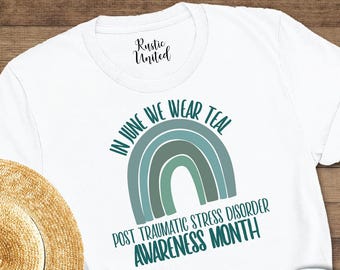 PTSD Awareness Shirt: Teal Ribbon Support Tee