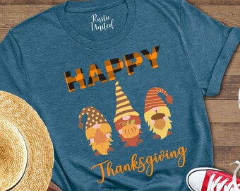 Thanksgiving Gnomes T-Shirt: Fall Vibes, Autumn Shirt