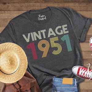 Vintage 1951 Birthday Shirt: 74th Birthday Gift