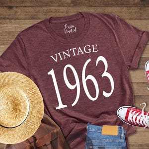 Vintage 1963 Birthday Shirt: 62nd Birthday Gift