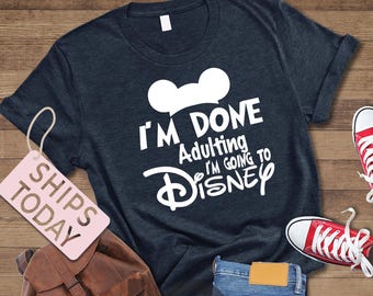 I'm Going to Disney Tees, Disneyland Adult Shirt, Gift for Women, Disney Style Gift for Wife, Vacation Shirt, Pretty Ear Shirts, Minnie Tees