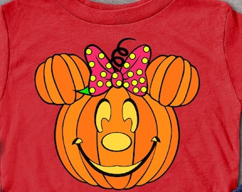 Minnie Pumpkin Halloween Shirt, Minnie Mouse Shirt, Cute Halloween Shirts, Minnie Pumpkin Shirt, Halloween Disney Trip Gift, Trendy Pumpkin