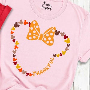 Disney Thanksgiving Couple Shirt, Disney Thankful Shirt, Mickey Head Thanksgiving Shirt, Family Vacation Thanksgiving Shirt, Disney Shirt