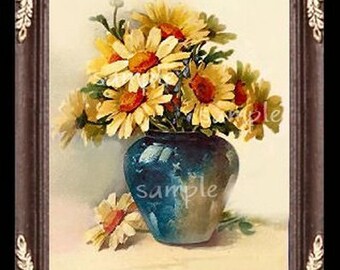 Miniature Botanical Orchid Painting Set - 3 Gold Frame Pictures For Dollhouse Decor (1:12 Scale) - View #6