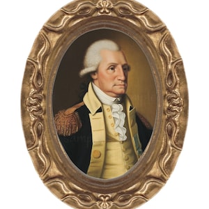 1700&#39;s Gentleman George Washington Miniature Dollhouse Art Picture 8538