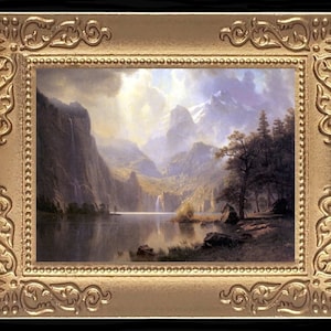 Yosemite Waterfalls Miniature Dollhouse Art Picture 8153