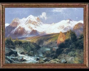 Mountains Miniature Dollhouse Art Picture 1384