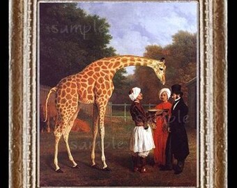 Giraffe Miniature Dollhouse Art Picture 6524