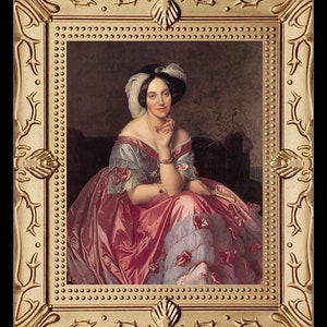 Royal Lady Miniature Dollhouse Art Picture 8100