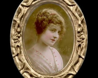 Vintage Young Lady Miniature Dollhouse Art 6505 Picture